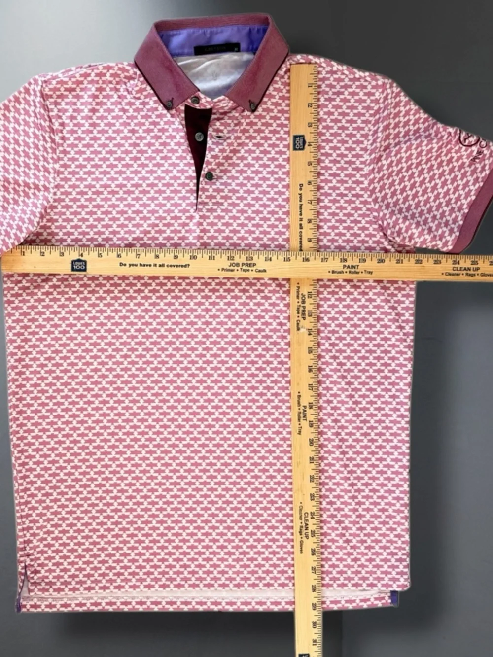 Greyson Thunderbird Polo Men M Pink Golf Performance Shirt Pine Canyon - Picture 13 of 13
